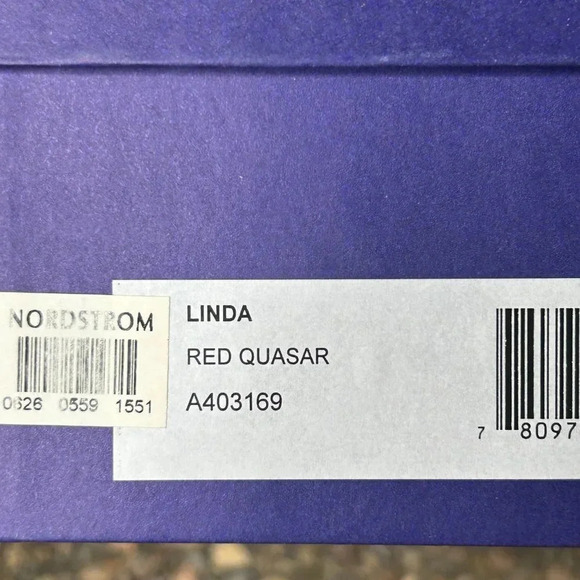 Stuart Weitzman Linda Metallic Red Quasar Patent Leather Peep Toe Stilettos - Picture 2 of 10